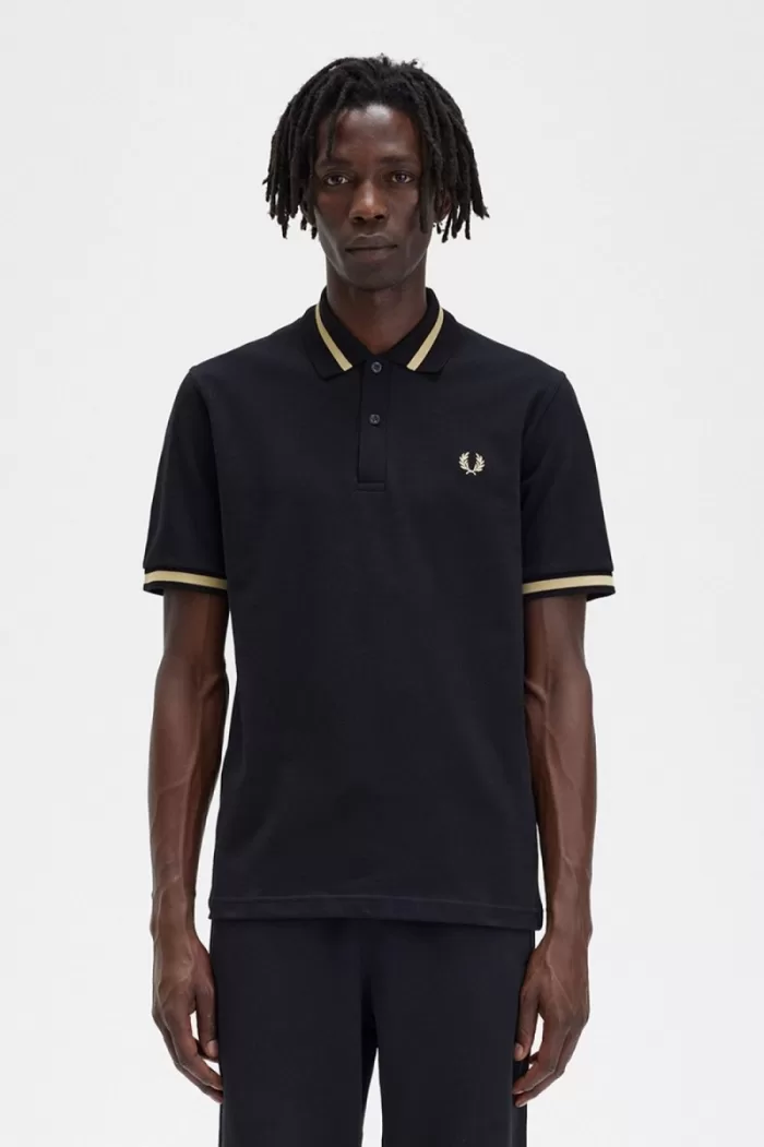 Fred Perry M2 Men’s Shirt Black Champagne | FCIOB6079