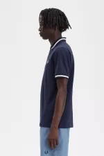 Fred Perry M2 Men’s Shirt Navy Snow White | CVKQH1054