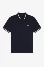 Fred Perry M2 Men’s Shirt Navy Snow White | CVKQH1054