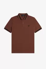 Fred Perry M2 Men’s Shirt Whisky Brown Black | XFVUY6892