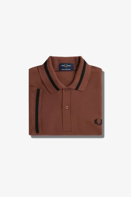 Fred Perry M2 Men’s Shirt Whisky Brown Black | XFVUY6892