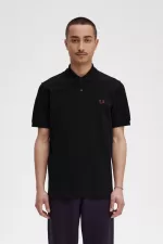 Fred Perry M3 Men’s Shirt Black Whisky Brown | TOJDG3027