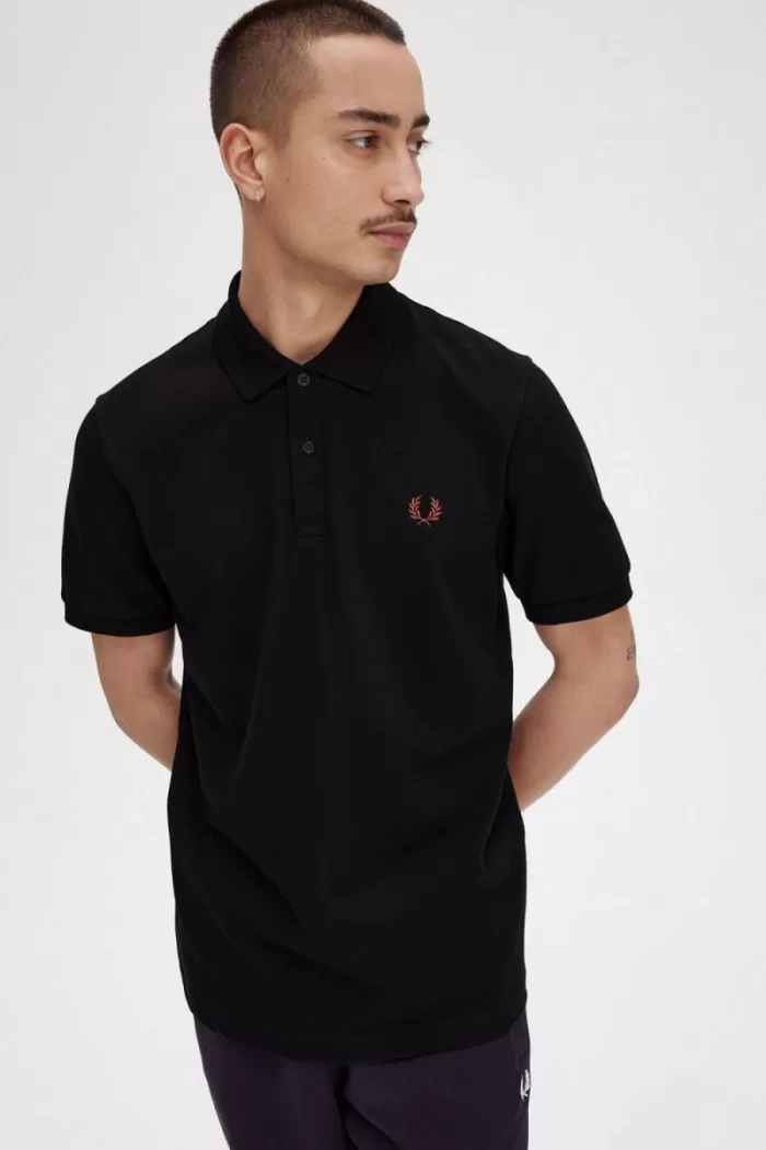 Fred Perry M3 Men’s Shirt Black Whisky Brown | TOJDG3027