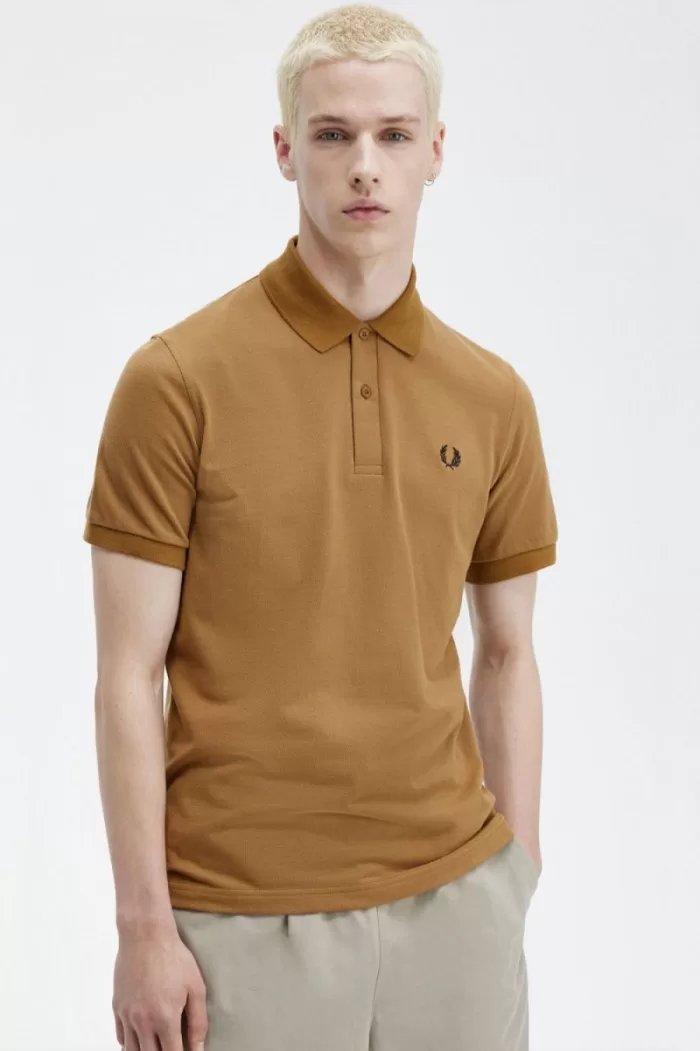 Fred Perry M3 Men’s Shirt Dark Coffee Navy | YUIHW8163