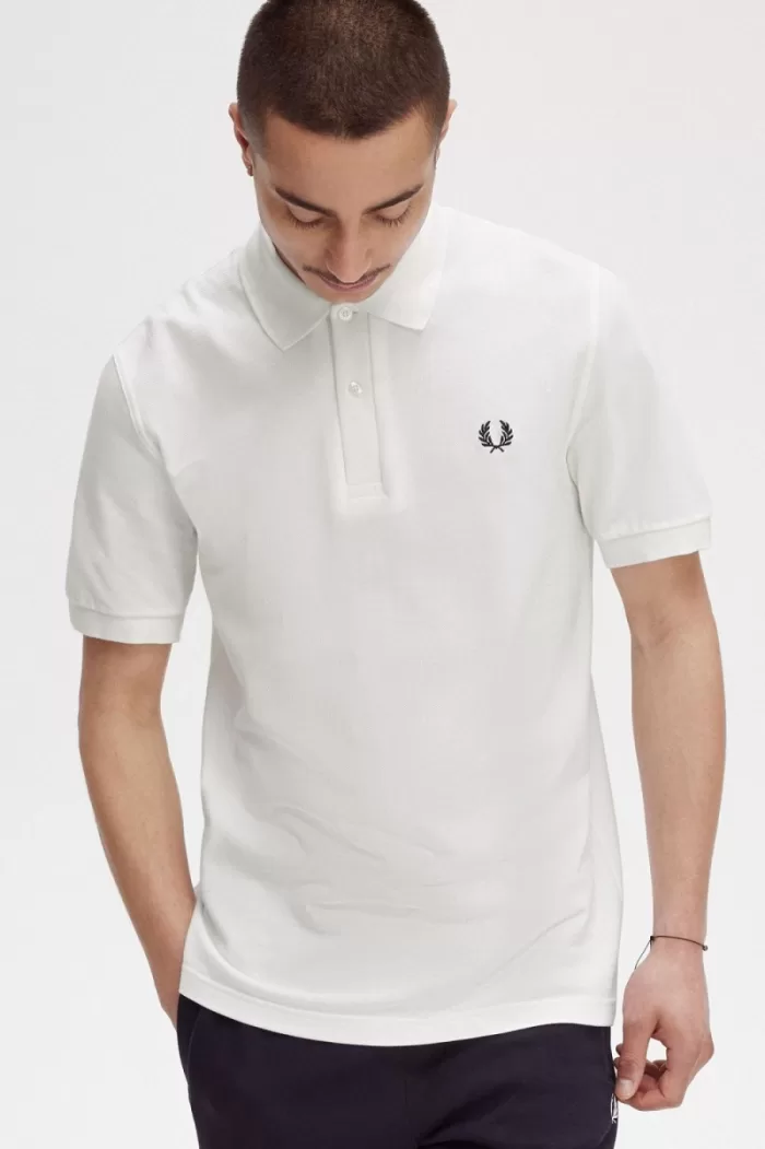 Fred Perry M3 Men’s Shirt White Navy | UKVGN0648