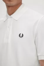 Fred Perry M3 Men’s Shirt White Navy | UKVGN0648