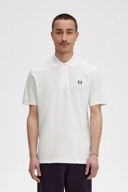 Fred Perry M3 Men’s Shirt White Navy | UKVGN0648