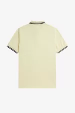 Fred Perry M3600 Men’s Shirt Aqua Cream French Navy | NRLYP3142