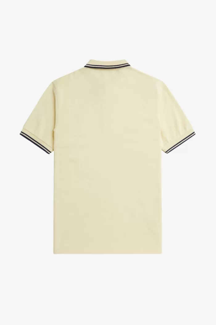 Fred Perry M3600 Men’s Shirt Aqua Cream French Navy | NRLYP3142