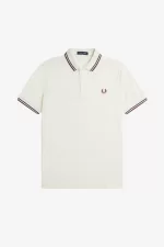 Fred Perry M3600 Men’s Shirt Beige French Navy Whisky Brown | ALECP3964