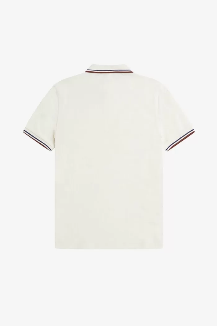 Fred Perry M3600 Men’s Shirt Beige French Navy Whisky Brown | ALECP3964