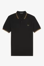 Fred Perry M3600 Men’s Shirt Black Brown | ZHTQX9574