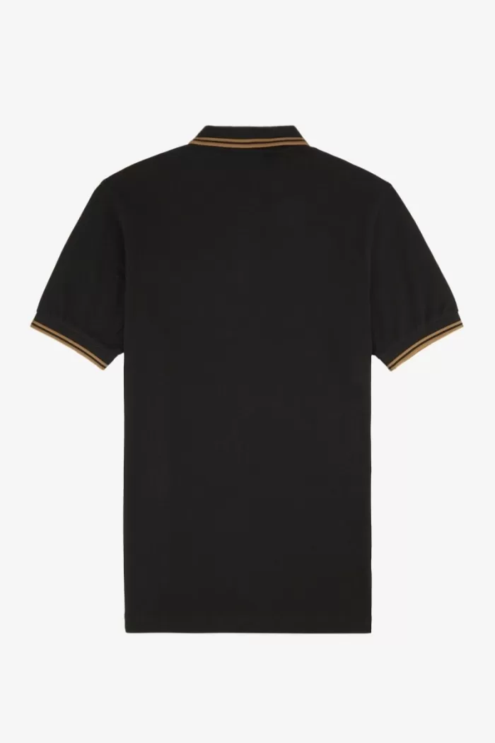 Fred Perry M3600 Men’s Shirt Black Brown | ZHTQX9574