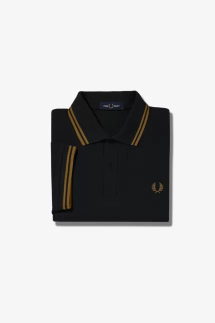 Fred Perry M3600 Men’s Shirt Black Brown | ZHTQX9574