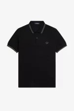 Fred Perry M3600 Men’s Shirt Black Field Green | DICVS2965