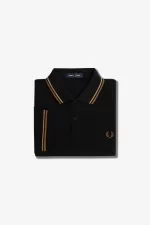 Fred Perry M3600 Men’s Shirt Black Green Brown | ZNMUV7054