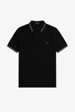 Fred Perry M3600 Men’s Shirt Black Green Brown | ZNMUV7054