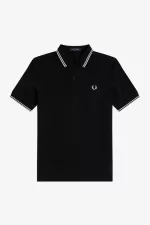 Fred Perry M3600 Men’s Shirt Black White | PMAIU6481