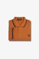 Fred Perry M3600 Men’s Shirt Brown Field Green Navy | ZSNIV7069