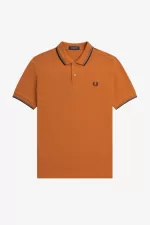 Fred Perry M3600 Men’s Shirt Brown Field Green Navy | ZSNIV7069