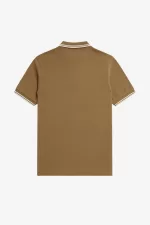 Fred Perry M3600 Men’s Shirt Brown Snow White Beige | SMDJA1930