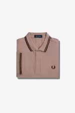 Fred Perry M3600 Men’s Shirt Dark Pink Burnt Tobacco | CQMWB1923