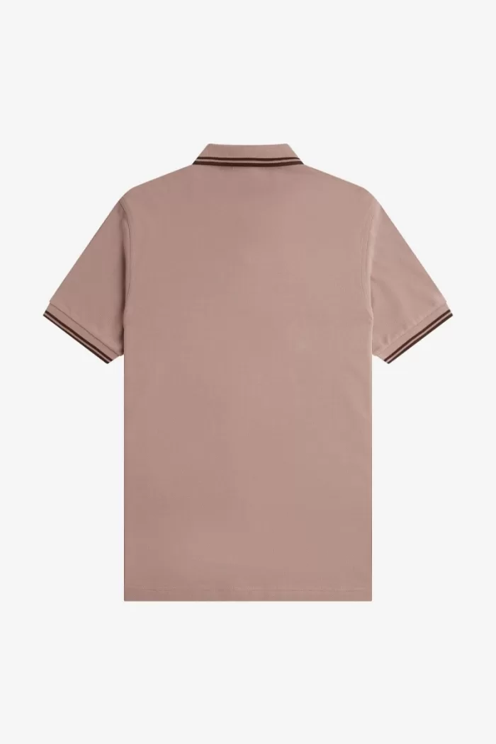 Fred Perry M3600 Men’s Shirt Dark Pink Burnt Tobacco | CQMWB1923