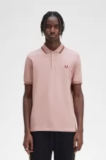 Fred Perry M3600 Men’s Shirt Dusty Rose Pink Brown Oxblood | CJGZV0536