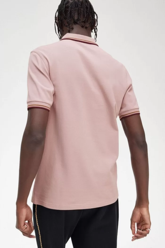 Fred Perry M3600 Men’s Shirt Dusty Rose Pink Brown Oxblood | CJGZV0536