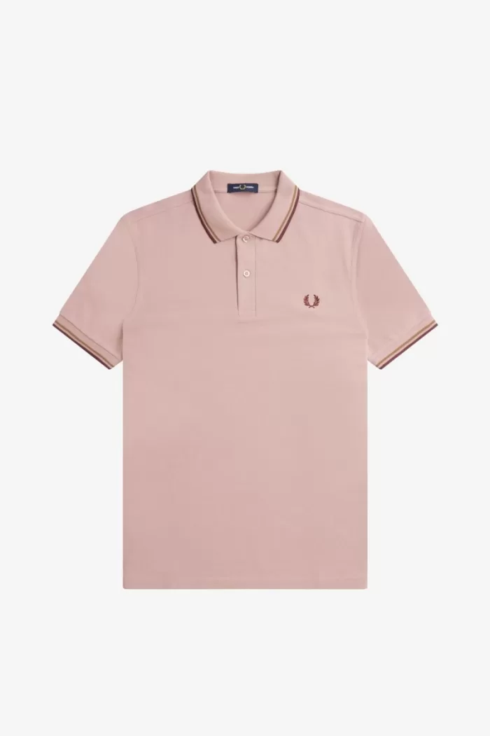 Fred Perry M3600 Men’s Shirt Dusty Rose Pink Brown Oxblood | CJGZV0536