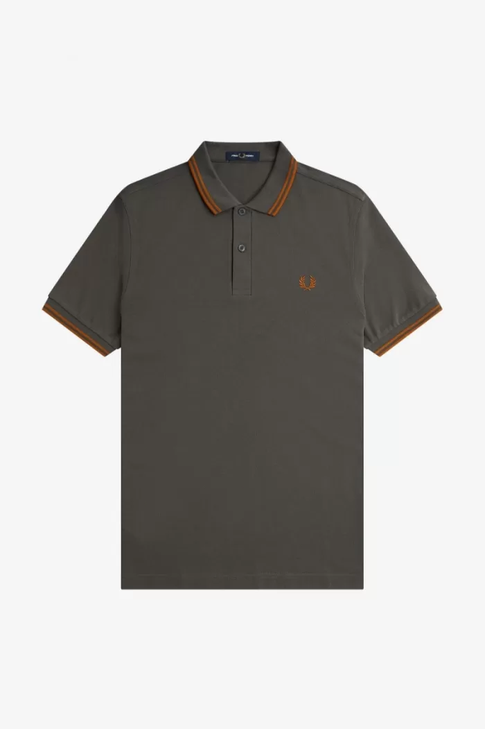 Fred Perry M3600 Men’s Shirt Field Green Brown | PWZIR7149