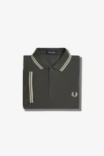 Fred Perry M3600 Men’s Shirt Field Green Oatmeal Oatmeal | CEHNO3904