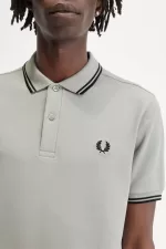 Fred Perry M3600 Men’s Shirt Grey Black | WVSMA9216