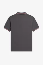 Fred Perry M3600 Men’s Shirt Gunmetal Coral Heat Black | WKXNA7809