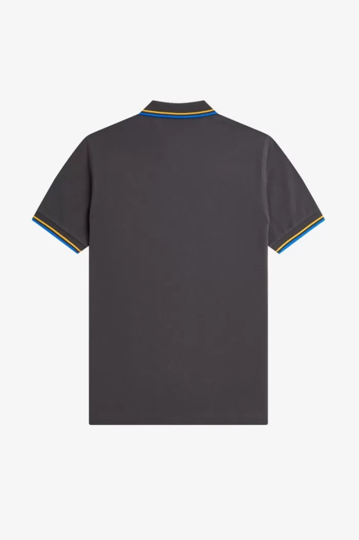 Fred Perry M3600 Men’s Shirt Gunmetal Golden Hour Kingfisher | VURXZ9428