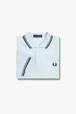 Fred Perry M3600 Men’s Shirt Light Aqua Field Green Black | LUWRS4139