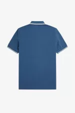 Fred Perry M3600 Men’s Shirt Midnight Blue Beige Light Aqua | UFBTR4835