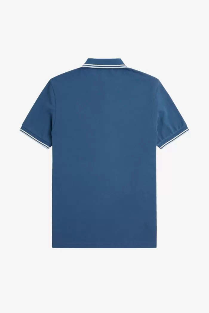 Fred Perry M3600 Men’s Shirt Midnight Blue Beige Light Aqua | UFBTR4835