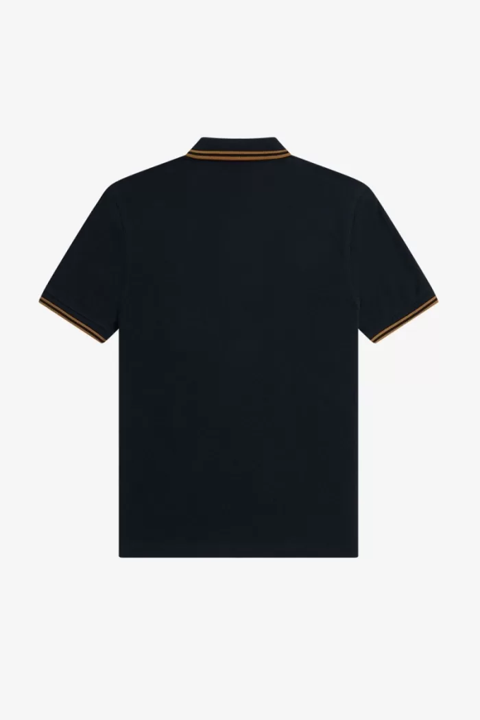 Fred Perry M3600 Men’s Shirt Navy Dark Coffee | AOLNY7286