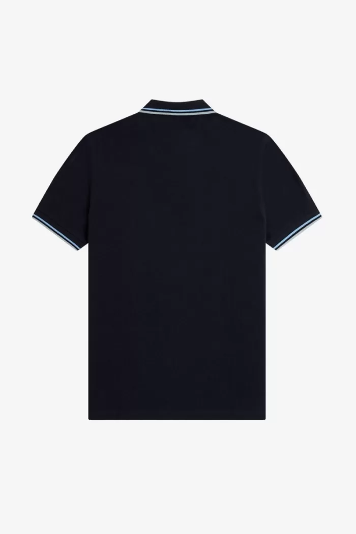 Fred Perry M3600 Men’s Shirt Navy Soft Blue Silver Blue | FOZDN5063