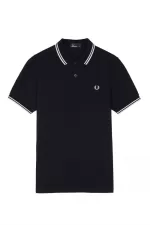 Fred Perry M3600 Men’s Shirt Navy White | GPDZC0975