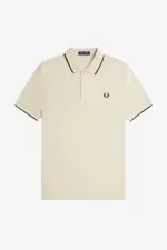 Fred Perry M3600 Men’s Shirt Oatmeal Beige Black | TLUWQ6805