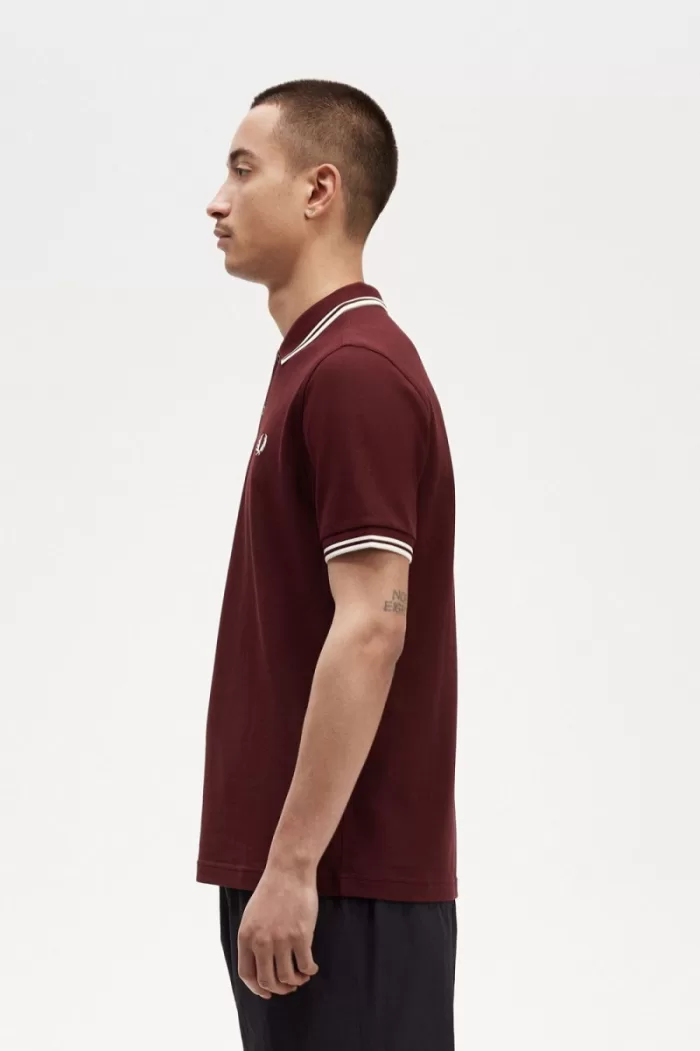 Fred Perry M3600 Men’s Shirt Oxblood Beige | VOLPD9381