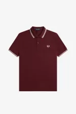 Fred Perry M3600 Men’s Shirt Oxblood Beige | VOLPD9381