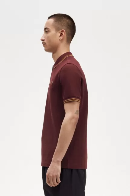 Fred Perry M3600 Men’s Shirt Oxblood Brown | MRNCS2985