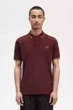 Fred Perry M3600 Men’s Shirt Oxblood Brown | MRNCS2985