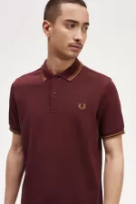 Fred Perry M3600 Men’s Shirt Oxblood Brown | MRNCS2985