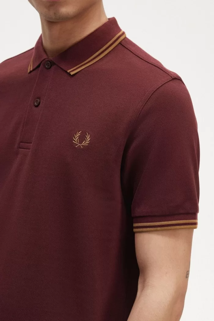 Fred Perry M3600 Men’s Shirt Oxblood Brown | MRNCS2985