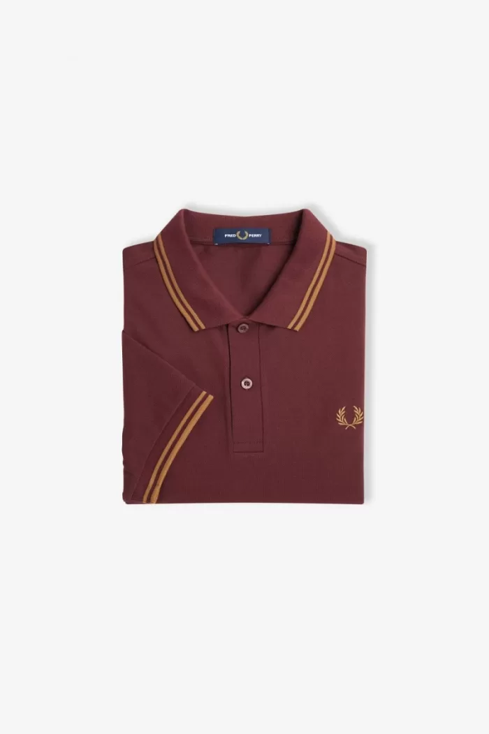 Fred Perry M3600 Men’s Shirt Oxblood Brown | MRNCS2985