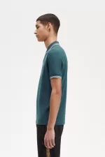 Fred Perry M3600 Men’s Shirt Petrol Blue Light Mint | IKGOV1592